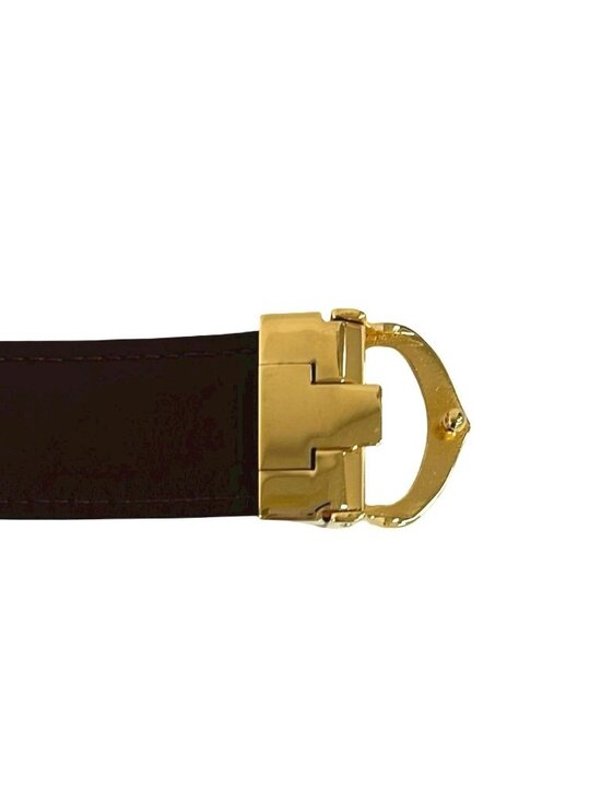 Cartier Vintage Must Line Leather Belt Wine Red Bordeaux main image 5